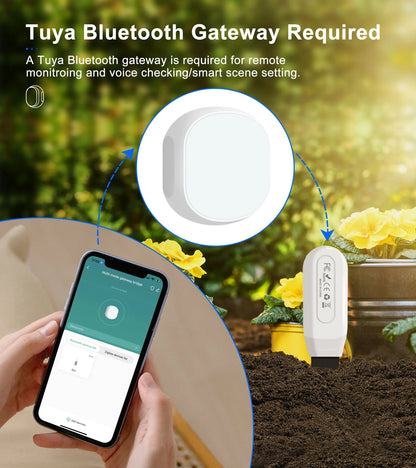 GIRIER Smart Bluetooth Soil Moisture Meter for Smart Gardening