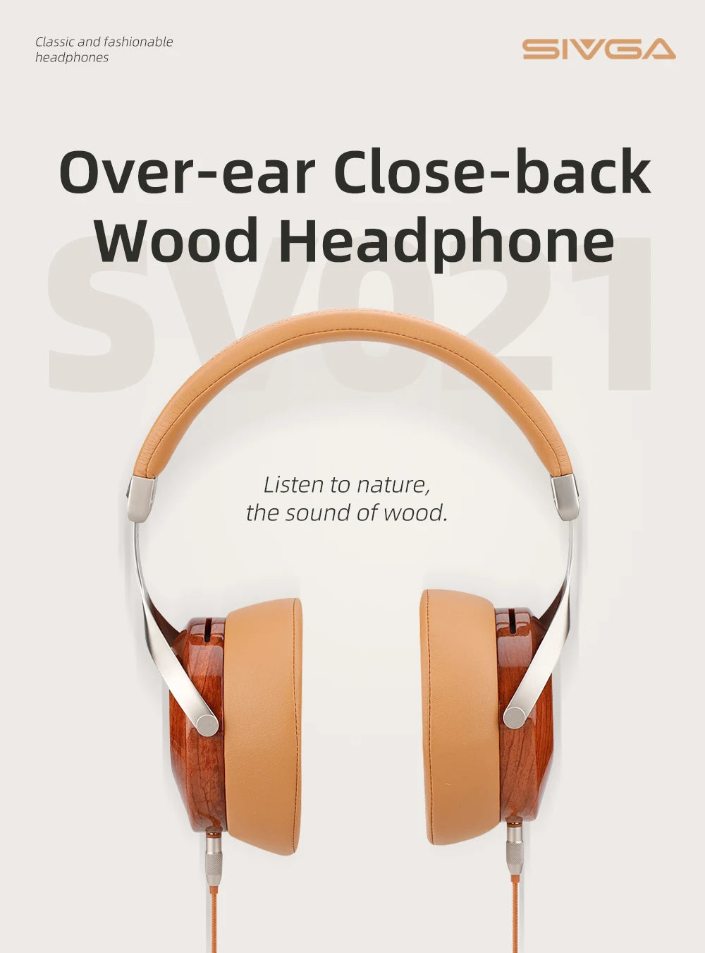 SIVGA SV021/Robin Wood Headphone with 50mm Driver