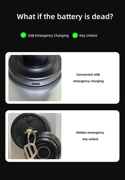 YRHAND Bluetooth Smart Lock - Easy Install Biometric Access