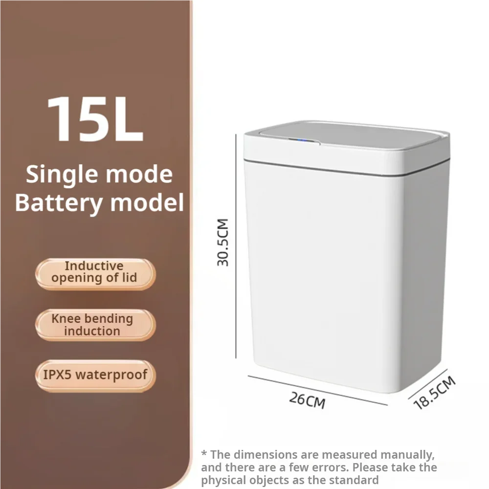 Smart Bathroom Trash Can with Automatic Bagging