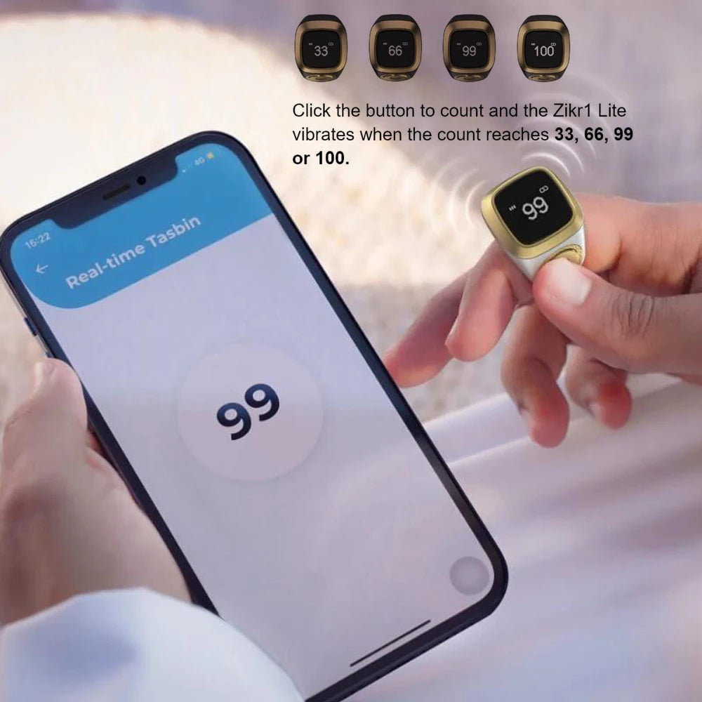 Smart Tasbih Tally Counter - Vanntett OLED-skjermsporing