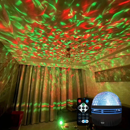 Sternengalaxie-Projektorleuchte mit RGB-Fernbedienung