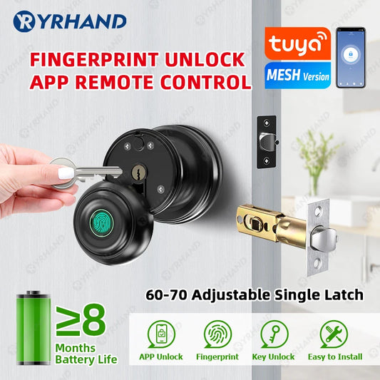 YRHAND Bluetooth Smart Lock - Easy Install Biometric Access