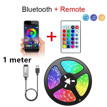 Smart RGB LED-stripelys med Bluetooth-appkontroll