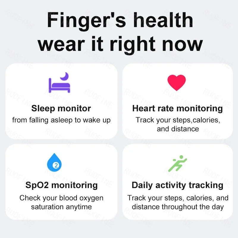RUOFINE Smart Ring R08 - Bluetooth Blood Pressure Tracker