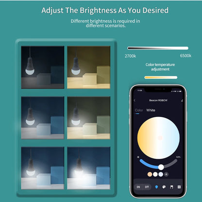 Tuya Smart LED Bulb E27 - Dimmable Bluetooth Mood Lamp