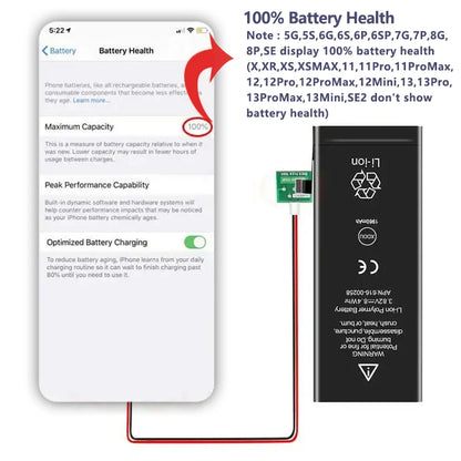 High-Quality 2024 iPhone SE Battery - 5000mAh