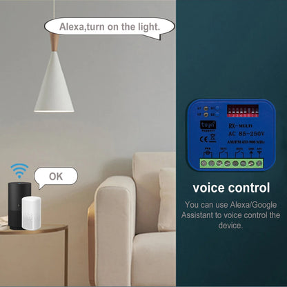 Smart Tuya WiFi Garage Door Receiver with Voice Control