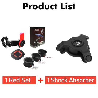 Shunmaii Universal Motorcycle Phone Holder - 360° Rotatable Mount