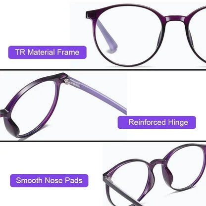 Ultralight Round Reading Glasses - Anti Blue Light
