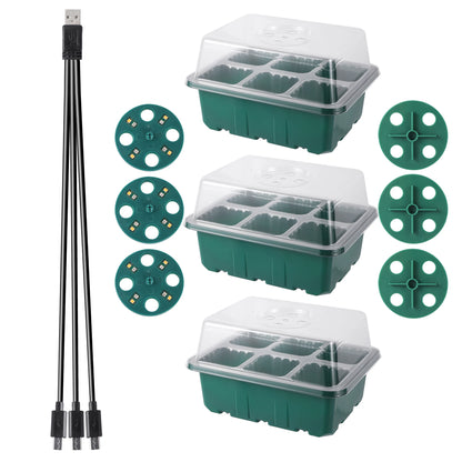 Seed Starter Tray Box With LED Grow Light for Fast Germination