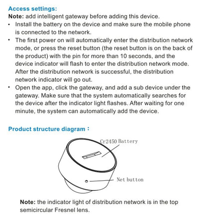 NoEnName Zigbee Mini PIR Motion Sensor - Smart Alerts Enabled