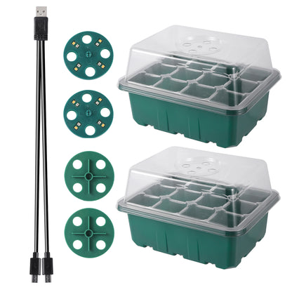 Seed Starter Tray Box With LED Grow Light for Fast Germination