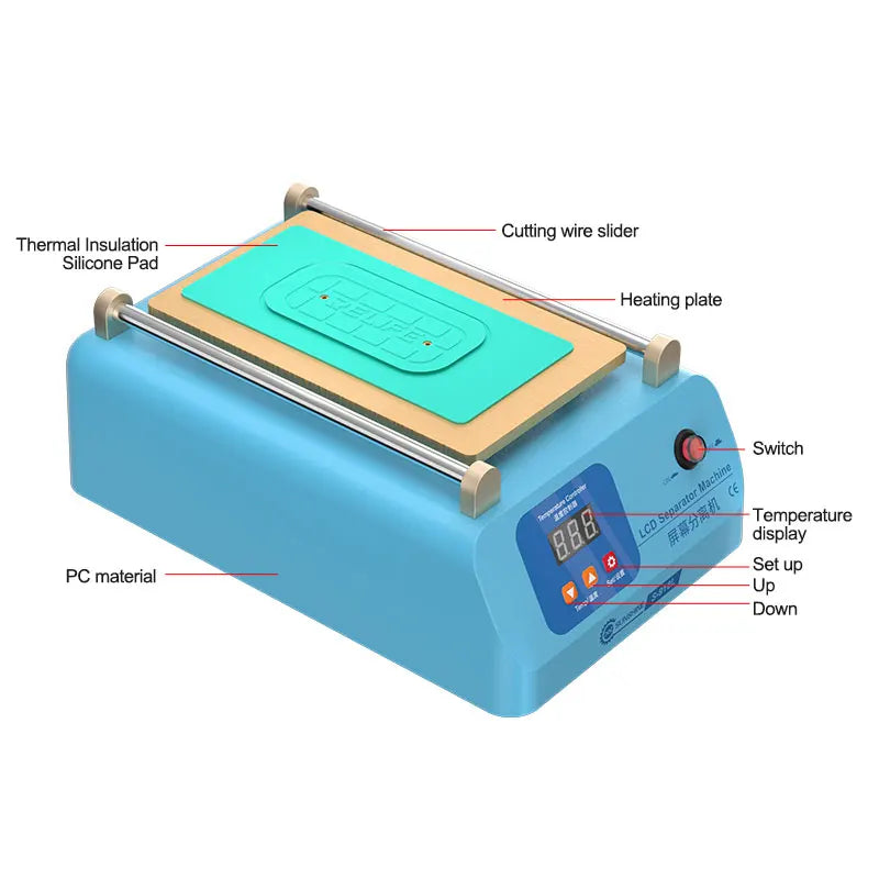 SUNSHINE S-918L LCD-skjermseparator med supersug