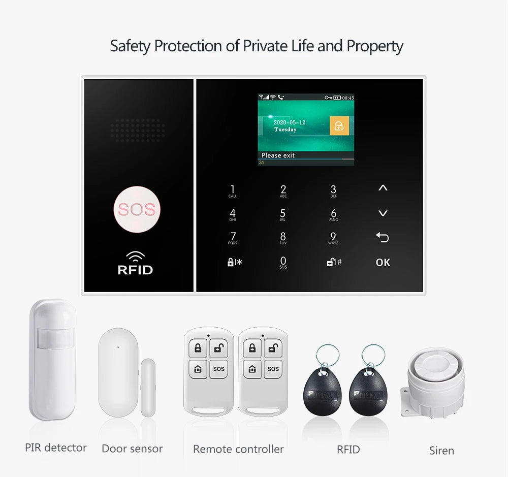 PGST Home Security Alarm System with WiFi & Motion Sensor