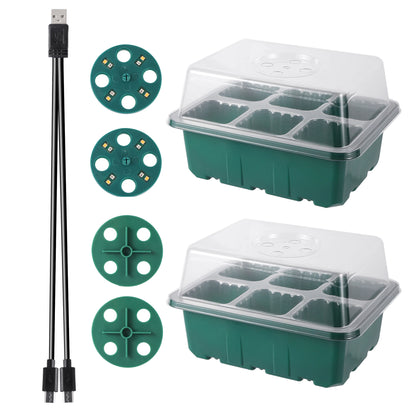 Seed Starter Tray Box With LED Grow Light for Fast Germination