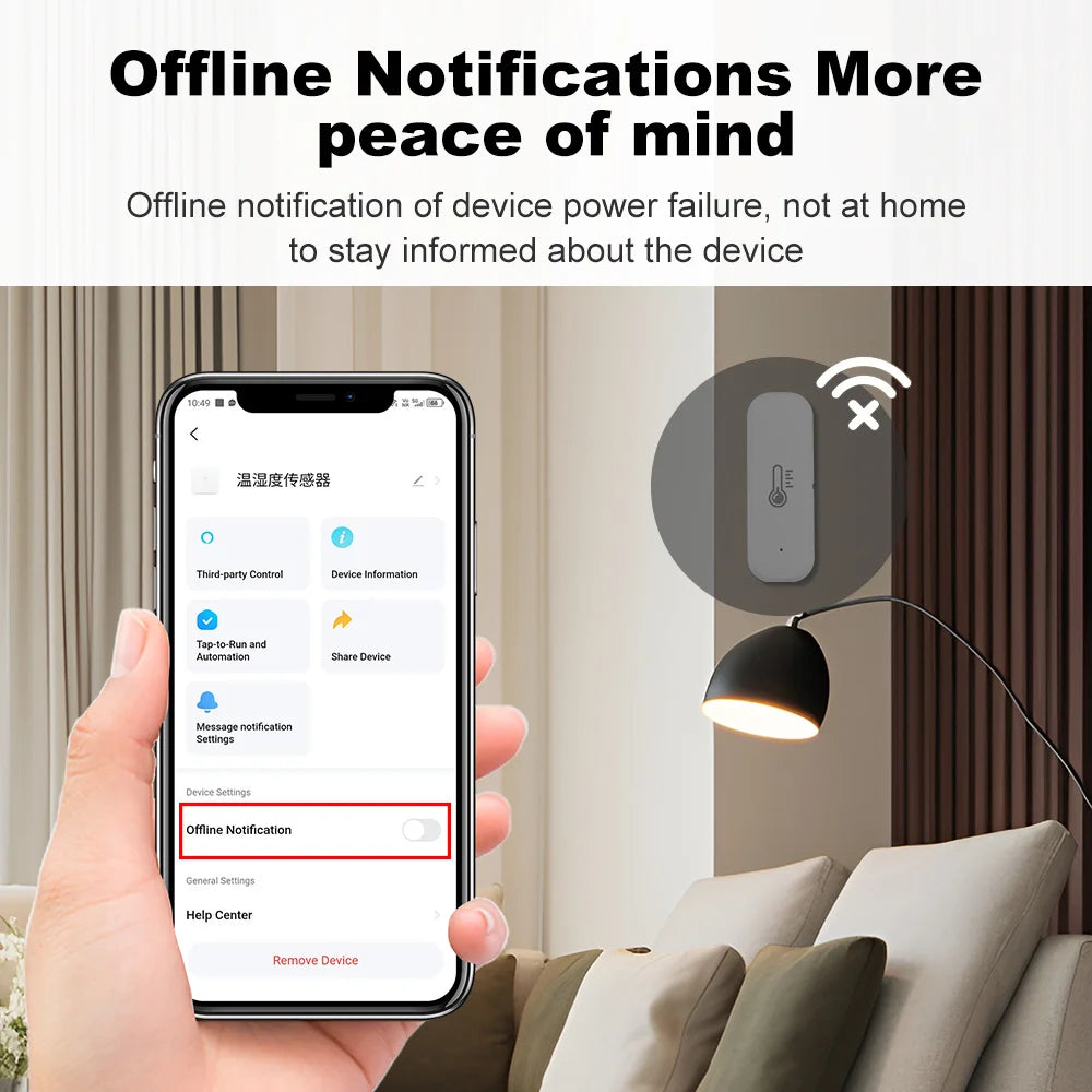 Sensore di temperatura e umidità Tuya Smart Zigbee con controllo vocale