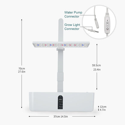 Indoor Hydroponics Kit with Adjustable LED Lights