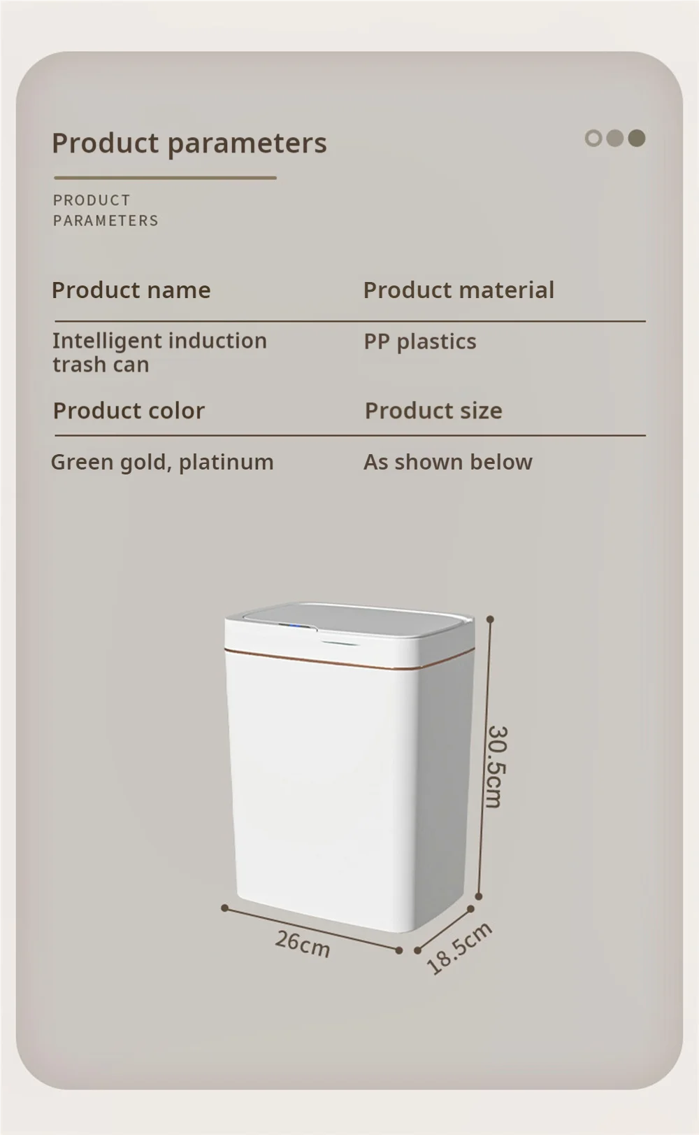 Smart Bathroom Trash Can with Automatic Bagging