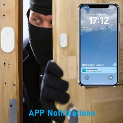 Smart Zigbee Door Sensor With App Alerts For Safety