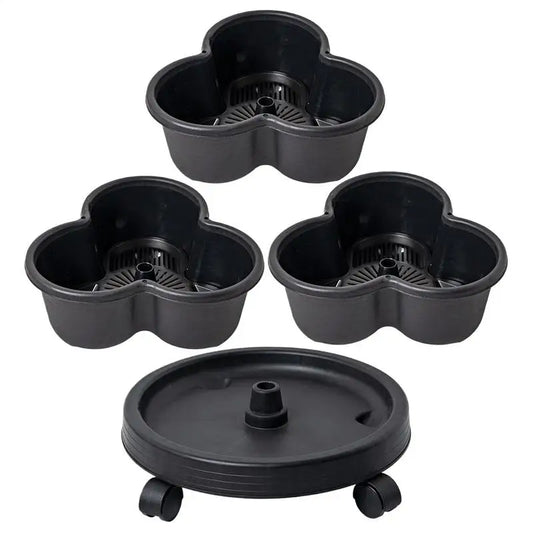 3 Tiers Vertical Tower Stackable Pot Strawberry Planter for Easy Home Gardening
