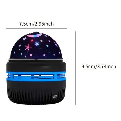 Sternengalaxie-Projektorleuchte mit RGB-Fernbedienung