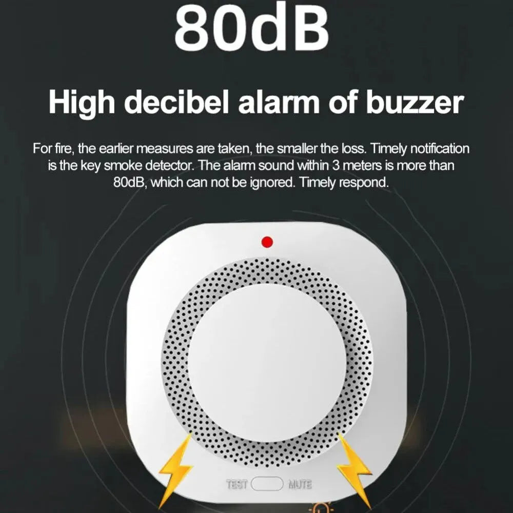 Haozee Smart Zigbee/WiFi Smoke Detector with APP Alerts (Détecteur de fumée intelligent Zigbee/WiFi avec alertes APP)