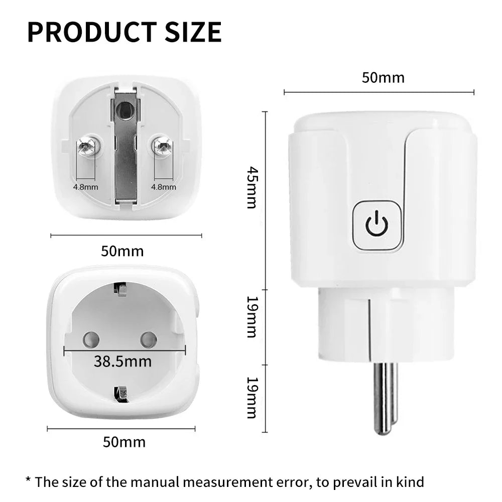 Presa intelligente TNCE EU Plug - Controllo vocale Wi-Fi e monitoraggio dell'energia
