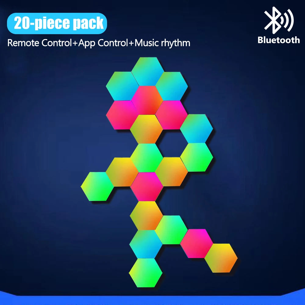 Smart RGB Hexagonal Lamp with Remote Control