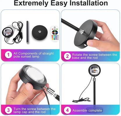 MtReal Smart Bluetooth nattlys - fortryllende solnedgangsprojektor