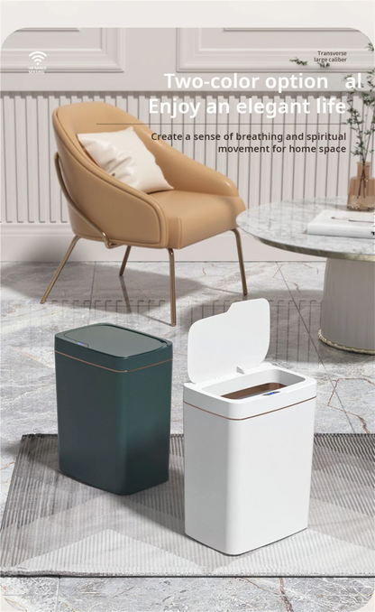 Smart Bathroom Trash Can with Automatic Bagging