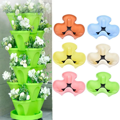 Stackable Vertical Planter Set for Easy Herb Gardening