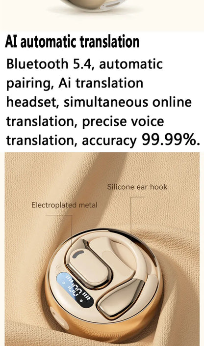 YOCUNKER AI Translation Earbuds - Bluetooth 5.4, 144 Languages