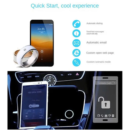 NoEnName NFC Smart Ring - Waterproof Stainless Steel Wearable