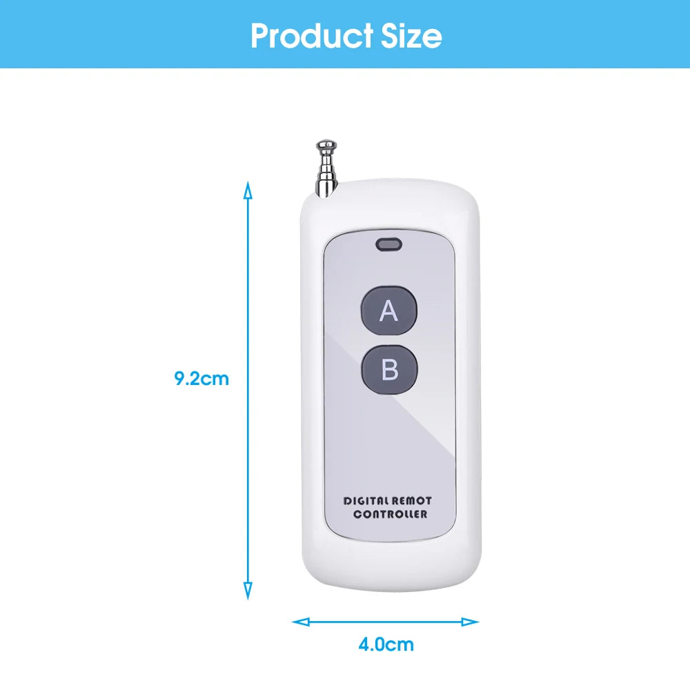 433MHz RF Remote Control for Smart Home & Garage