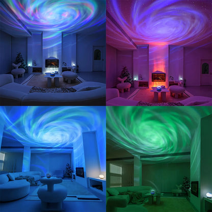 Sternengalaxie-Projektorleuchte mit RGB-Fernbedienung