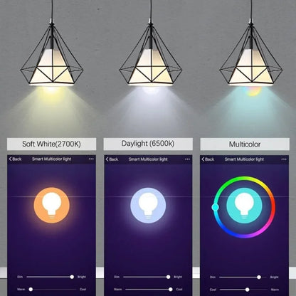 Tuya Smart LED-pære E27 - RGB Bluetooth-lys som kan dimmes