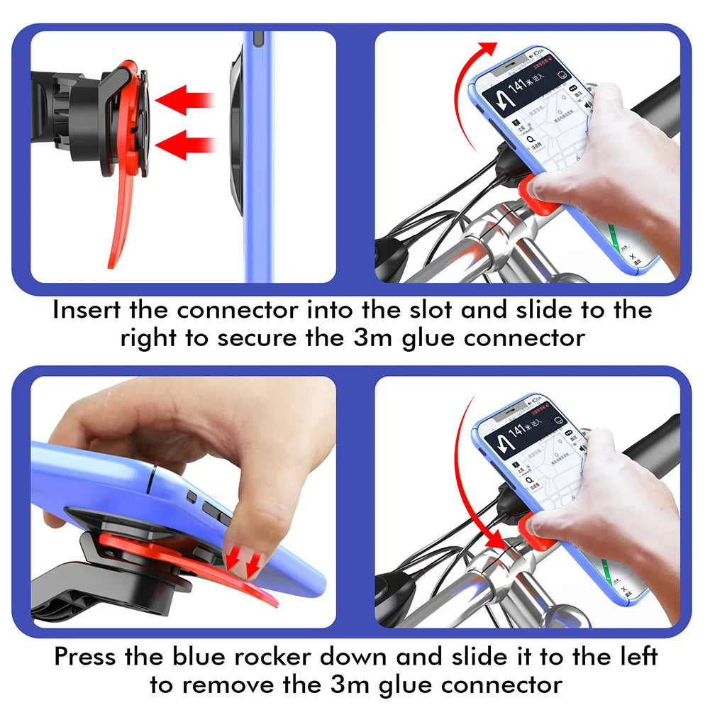 Shunmaii Universal Motorcycle Phone Holder - 360° Rotatable Mount