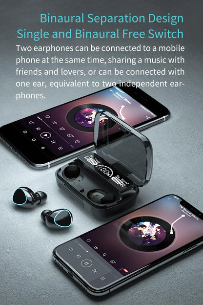 Słuchawki Bluetooth M10 z redukcją szumów i sterowaniem dotykowym