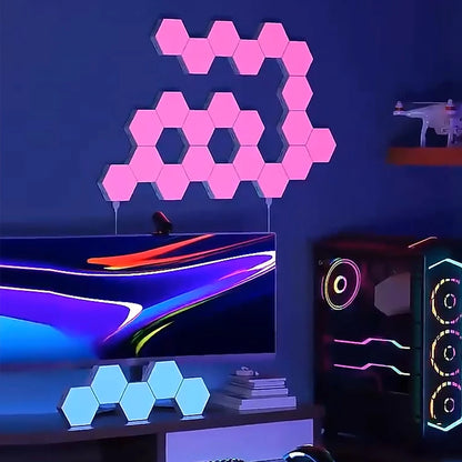 Smart RGB Hexagonal Lamp with Remote Control