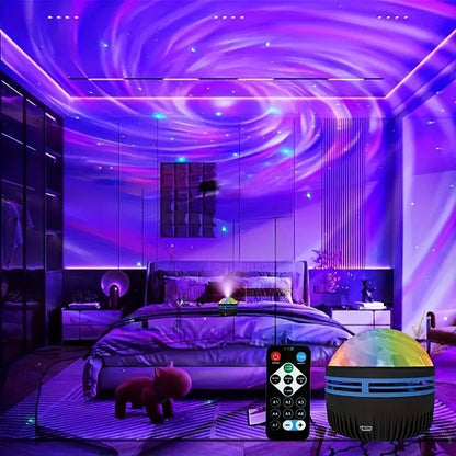 Sternengalaxie-Projektorleuchte mit RGB-Fernbedienung