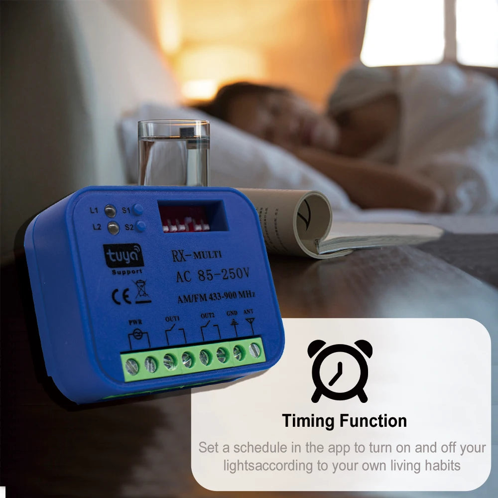 Smart Tuya WiFi Garage Door Receiver with Voice Control