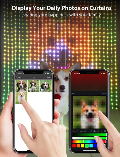 Tenda luminosa a LED intelligente MIMIRG - Magia del colore controllata tramite APP