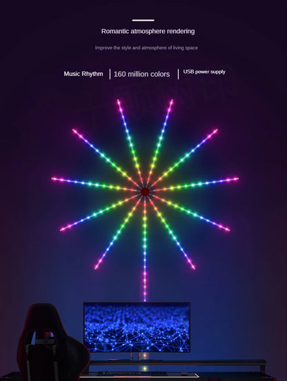 Smart fyrverkeri LED Strip Light Kit - fjernkontrollmagi