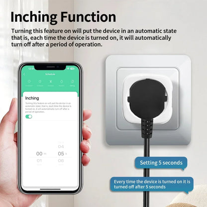 Presa intelligente TNCE EU Plug - Controllo vocale Wi-Fi e monitoraggio dell'energia