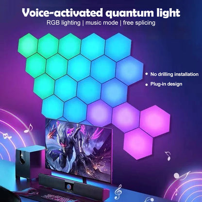 Smart RGB Hexagonal Lamp with Remote Control