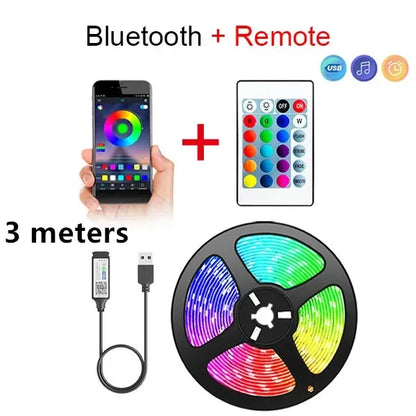 Smart RGB LED-stripelys med Bluetooth-appkontroll