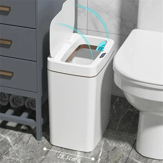 Smart Bathroom Trash Can with Automatic Bagging