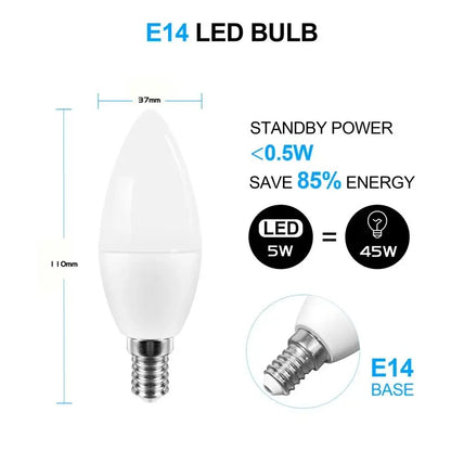 Shine-Tale E14 Smart LED Lamp - RGB Dimmable