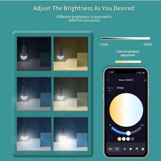 Tuya Smart LED Bulb E27 - Bluetooth RGB Lamp for Ambiance